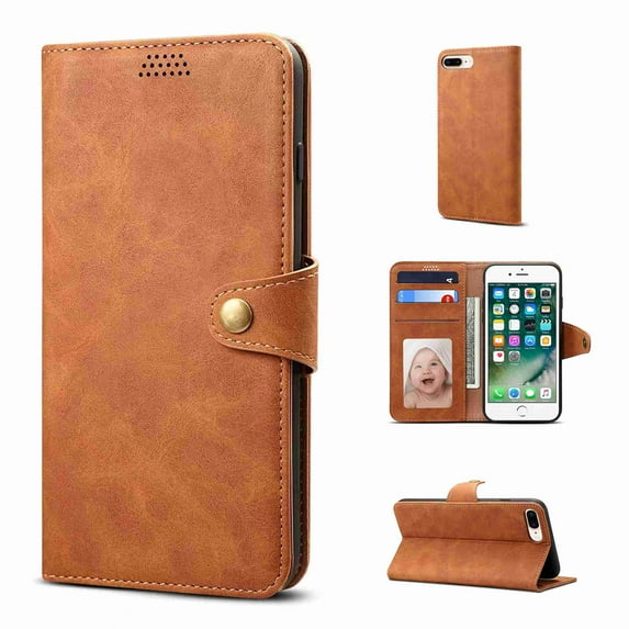 For Apple iPhone X,Dteck Luxury Cash Credit Card Slots Holder Carrying Folio Flip Cover Wallet Pouch Case Kickstand,brown