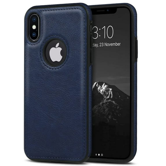 For Apple iPhone X / iPhone Xs / iPhone 10 (5.8'') Case Luxury Leather Business Vintage Slim Non-Slip Soft Grip Shockproof Protective Cover