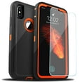 thumbnail image 1 of For Apple iPhone XR 10 Shockproof Protective Rugged Defender Case With FREE Screen Protector Orange, 1 of 5