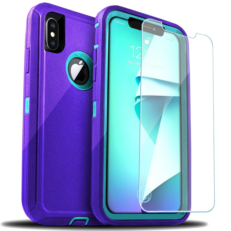 XG-Tech iPhone XR Heavy Duty Shockproof Rugged Defender Case, Free