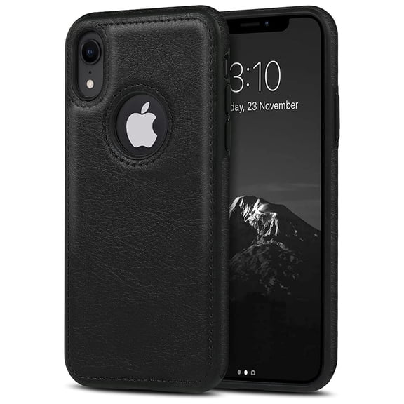 For Apple iPhone XR (6.1'') Case Luxury Leather Business Vintage Slim Non-Slip Soft Grip Shockproof Protective Cover