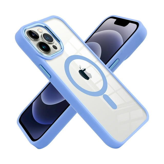 For Apple iPhone XR MagSafe Compatible Transparent Greatest Clear Acrylic with Color Frame Thick Hybrid TPU Cover ,Xpm Phone Case [ Clear Light Blue ]