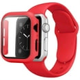 thumbnail image 1 of For Apple iWatch 45" 2in1 Waterproof Skin-friendly Soft Silicone Screen Protector Bumper Case and Hoop Design Replacement Band Red, 1 of 2