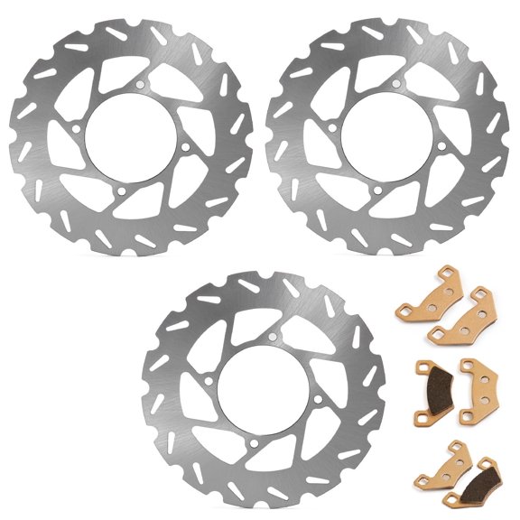 For Arctic Cat 700 4x4 Mud Pro EFI 2012-2017 Front Rear Brake Discs Rotors Pads 2013 2014 2015 Outside Diameter 252mm Stainless Steel