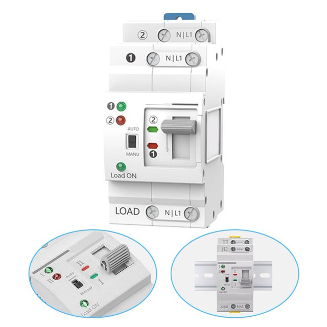 For Ats Dual Power Automatic Electrical Transfer Switch 2P 63A 220V For ...