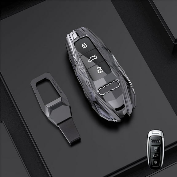 For Audi 2019 2020 A6 A6L A7 E-Tron A8 Q8 Keyless Smart Key Fob cover Keychain