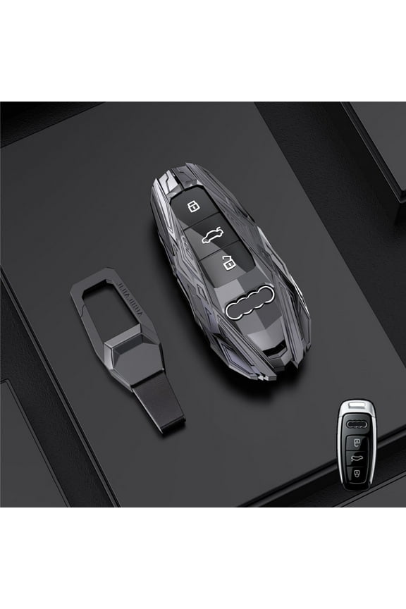 For Audi 2019 2020 A6 A6L A7 E-Tron A8 Q8 Keyless Smart Key Fob cover Keychain