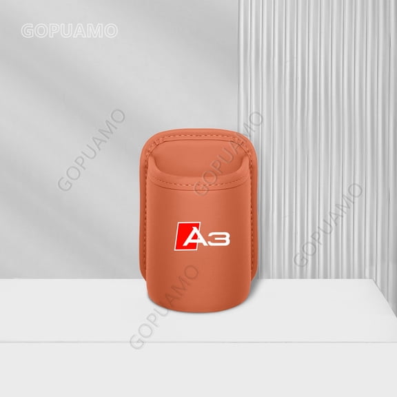 For Audi A3 1pc Leather Car Cup Holder Multifunctional Storage Box Car Seat Back Water Cup Box Organizer Pocket