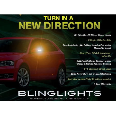 For Audi A3 LED Side View Mirror Turnsignal Lights Mirrors Turn Signal Lamps Signalers Accents