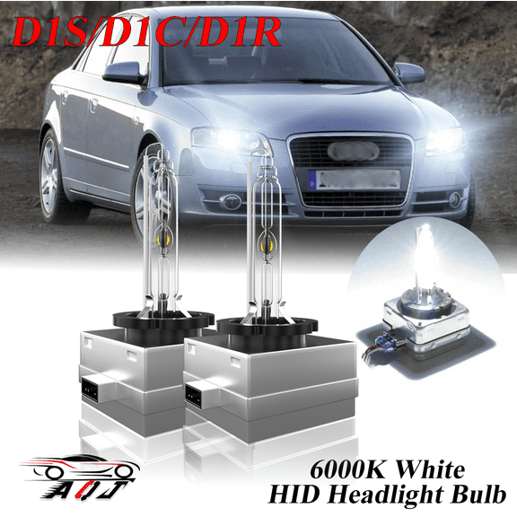 For Audi A4 & A4 Quattro 2007 2008 D1S HID Headlight High/Low Beam 6000K Crystal White Xenon Bulbs Set 2