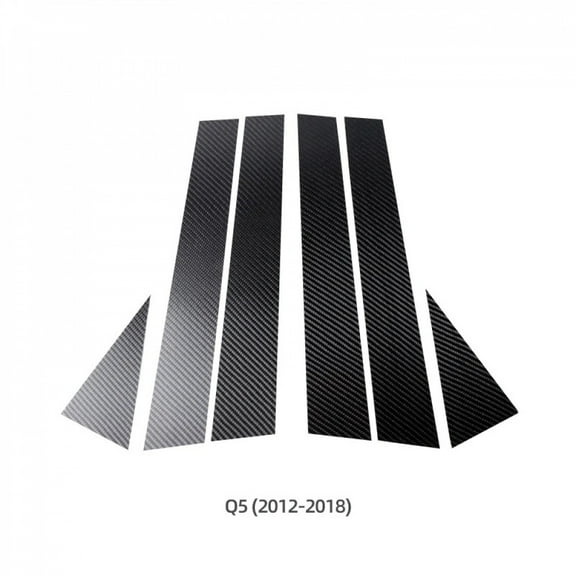 For Audi A4 B8 B9 A6 C7 Q5 8R A3 8V Carbon Fiber Body Center B-Pillars Trim Strips Stickers Decoration Car Interior Accessories.
