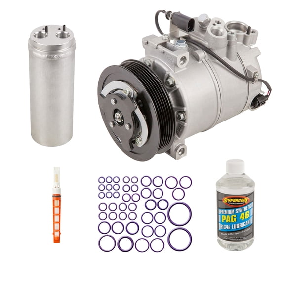 For Audi A4 Quattro 2008 2009 AC Compressor w/ A/C Repair Kit - BuyAutoParts