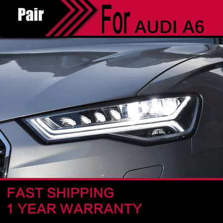 For Audi A6 A6L C7 2016-2018 LED DRL Projector Lens Sequential Turn Signal Headlights Assembly