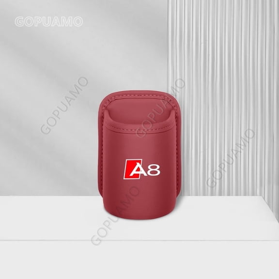 For Audi A8 Car Door Cup Holder Box Leather Car Cup Holder Drink Rack Storage Bin Back Clip Design