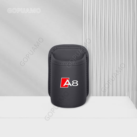 For Audi A8 Car Door Cup Holder Box Leather Car Cup Holder Drink Rack Storage Bin Back Clip Design