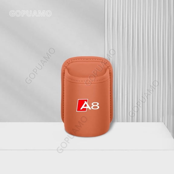 For Audi A8 Car Door Cup Holder Box Leather Car Cup Holder Drink Rack Storage Bin Back Clip Design