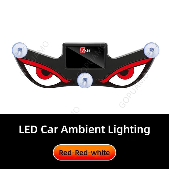 For Audi A8 Car warning light Suction cup non-destructive installation LED wireless solar ambient light