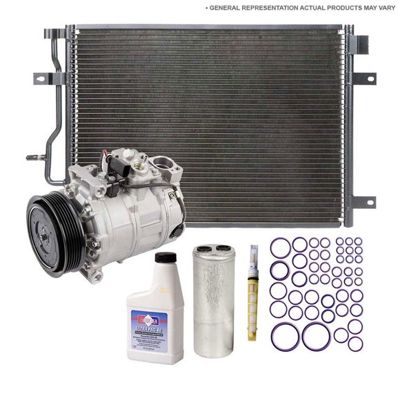 For Audi A8 W12 2005-2009 A/C Kit w/ AC Compressor Condenser & Drier - BuyAutoParts