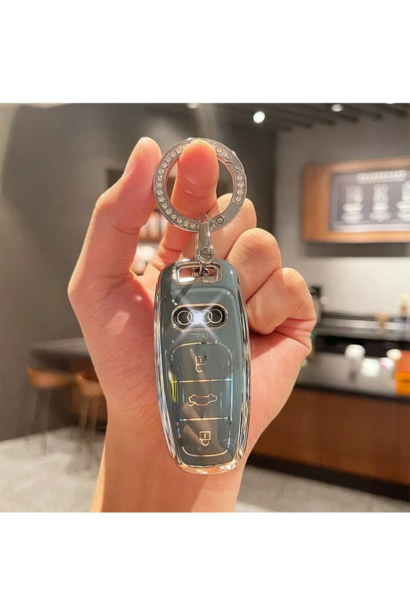 For Audi Key Cover A4 Q7 Q5 TT A3 A6 SQ5 R8 S5 Car Key Case Shell Fashion Keychain Fit Audi Key Ring