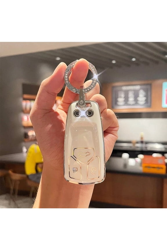 For Audi Key Cover A4 Q7 Q5 TT A3 A6 SQ5 R8 S5 Car Key Case Shell Fashion Keychain Fit Audi Key Ring