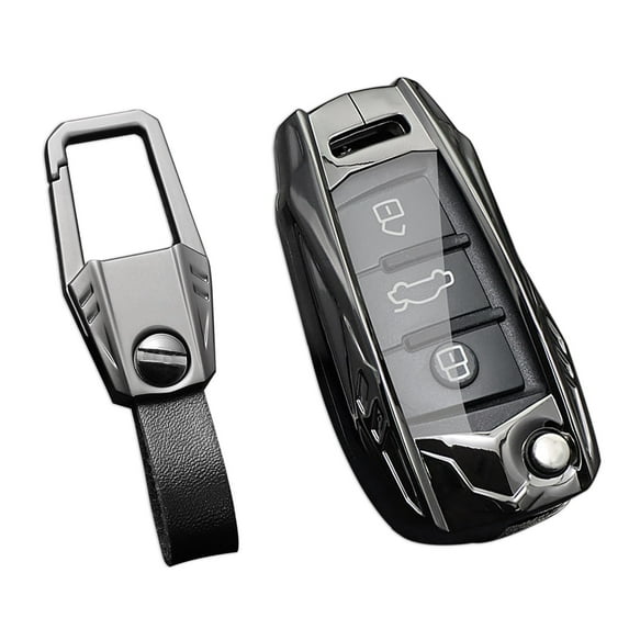 For Audi Key Fob Cover,Keychain,Zinc Alloy Protection Car Key Case Compatible with A1 A3 Q3 Q7 R8 A6L TT TTS Smart Remote Keyshell Accessories