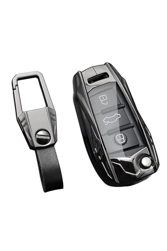 For Audi Key Fob Cover,Keychain,Zinc Alloy Protection Car Key Case Compatible with A1 A3 Q3 Q7 R8 A6L TT TTS Smart Remote Keyshell Accessories