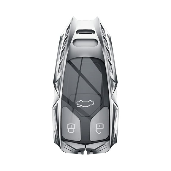 For Audi Key Fob Cover, Metal Key Case Cover for Audi A3 A4 A5 A6 A7 Q3 Q5 Q7 C5 C6 B6 B7 B8 TT 80 S6 A6 C6 with Keychain