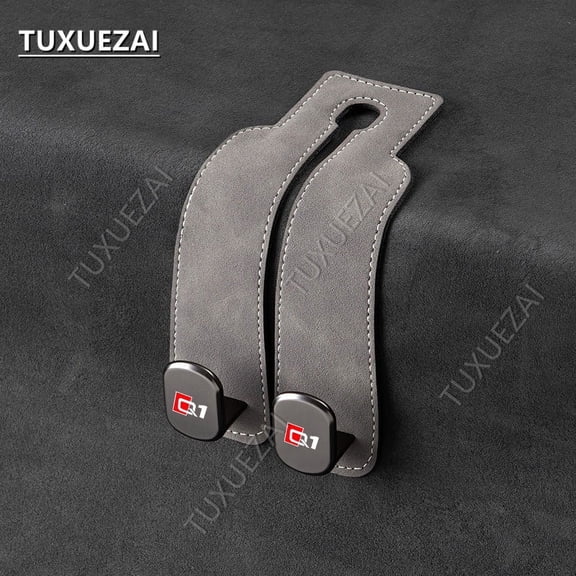 For Audi Q1 Car Seat Back Hook Suede Vehicle Hanger Headrest Mount Storage Holder Duarable Car Bag Pouch Clothes Hanging Hooks