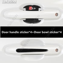 For Audi Q3 Car Door Handle Sticker Carbon Fiber Scratches Resistan Exterior Waterproof Auto Door Bowl Sticker
