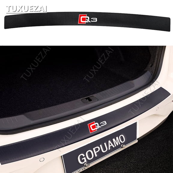 For Audi Q3 Threshold Bar Rear Trunk Carbon Fibre Threshold Protection Strip Anti-scratch and Anti-collision Sticker