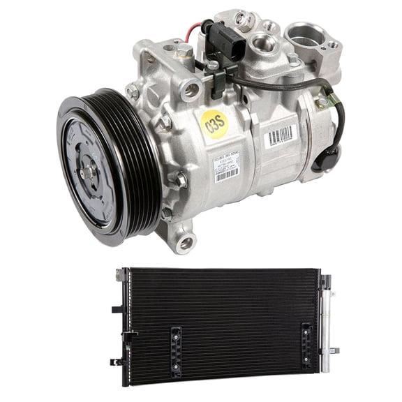 For Audi Q5 S4 OEM AC Compressor w/ A/C Condenser & Drier - BuyAutoParts