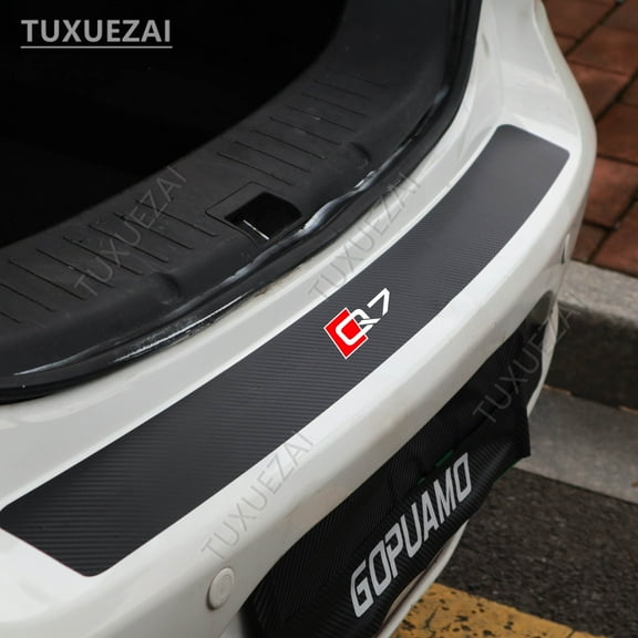 For Audi Q7 Car Threshold Bar Rear Trunk Protective Sticker Anti Scratch Tape Waterproof Protection Carbon Fiber Film