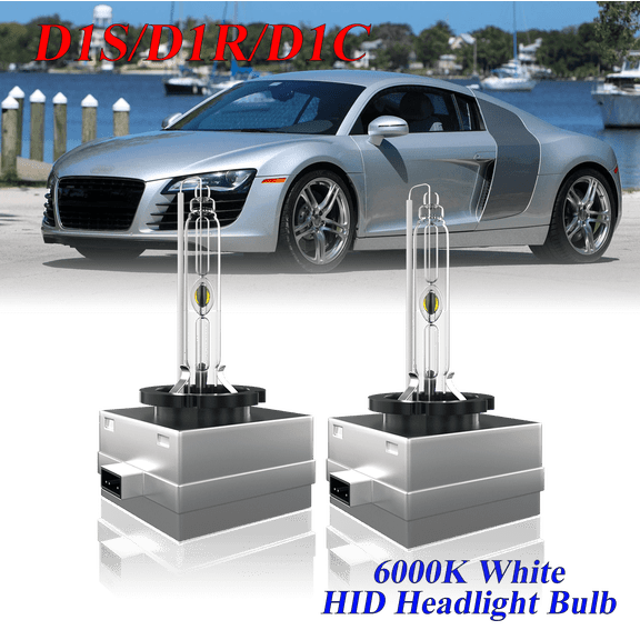 For Audi R8 2008-2012 D1S HID Headlight High/Low Beam 6000K Crystal White Xenon Bulbs Set 2