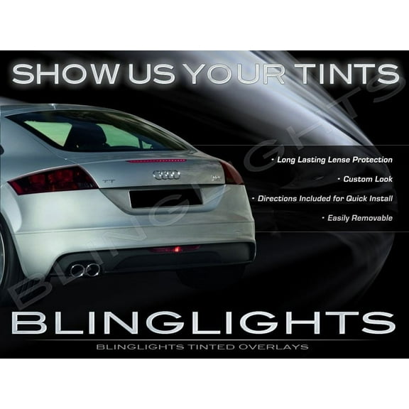For Audi TT TTS Murdered Out Tail Light Lamp Overlays Tinted Lense Film Kit