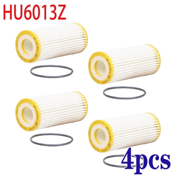 For Audi VW Engine Oil Filter Kit HU6013Z 06L115562B Pack of 4