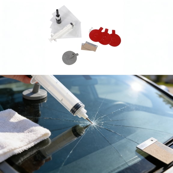 For Auto Glass: Windshield Chip & Crack Repair Tool Kit