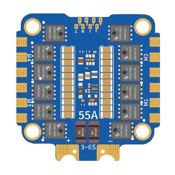For BAYCKRC FPV ESC AM32 55A 3-6S 4IN1 ESC for RC FPV Freestyle Racing Drone Quadcopter Drone Parts