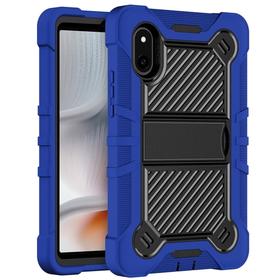 For BLU Tab One 5G Tab Tough Tablet Strong Kickstand Hybrid Case Cover - Blue