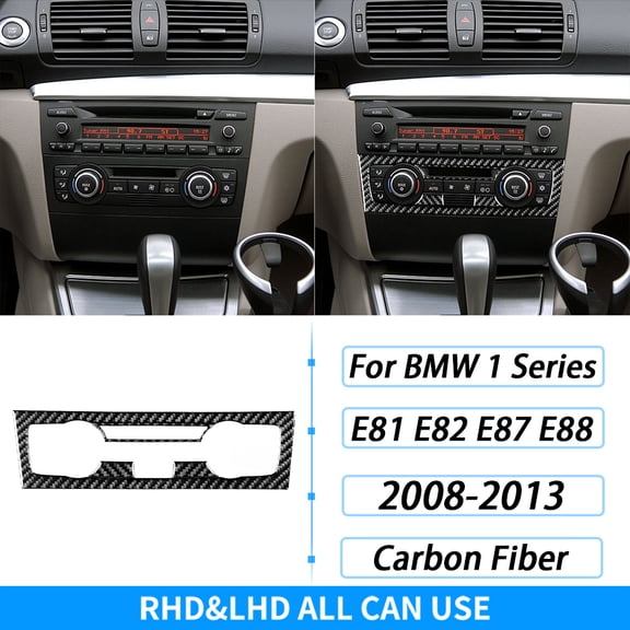 For BMW 1 Series E81 E82 E87 E88 2008-2013 Carbon Fiber Stickers Automatic Gear Shift Central Control Panel Power Window Lift.