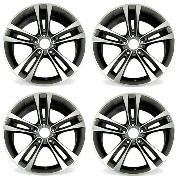 For BMW 3 Series 4 Series OEM Design Wheel 18" 18x8 Machined Grey 2012-2020 Set of 4 Replacement Rim