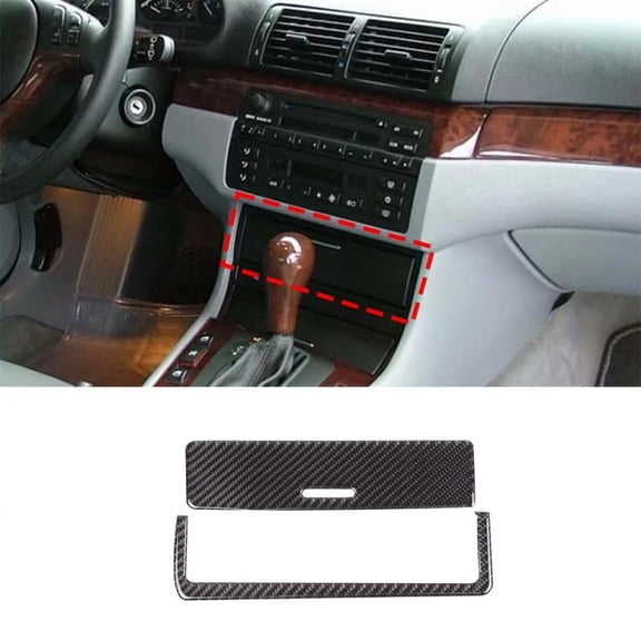 For BMW 3 Series E46 1998-2004 Accessories Black Carbon Fiber Interior Kit Dashboard Console Gear Shift Panel Cover Trim Sticker.