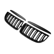 For BMW 3 Series E90 E91 2005-2008 Car Front Bumper Grille Racing Grills Grilles Matte/Gloss Black Dual Slats
