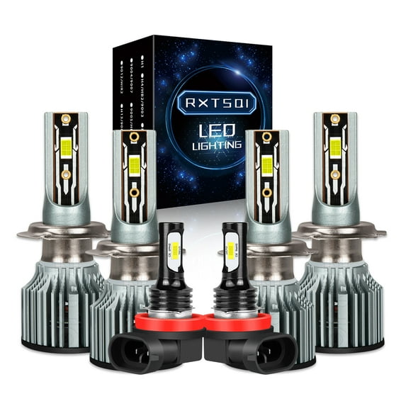 For BMW 320i 2012-2018 6000K 6x LED Headlight Bulbs H7+H7 High Low Beam + H11/H8/H16 Fog Lamp,q8