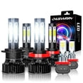 thumbnail image 1 of For BMW 323i 2006 2007 2008 2009 2010 2011 LED Headlight High Low Beam Fog Light Bulbs Kit White 6x, 1 of 14