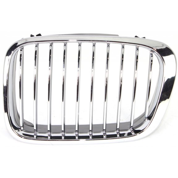 For BMW 325xi/330xi 2001 Grille Driver Side | Made of Plastic | Sedan | Chrome | Replacement For BM1200120 | 51138208489