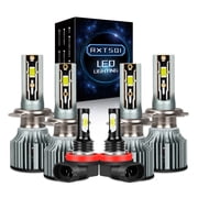 For BMW 328d/328d xDrive 2014-2018 6000K 6x LED Headlight Bulbs H7+H7 High Low Beam + H11/H8/H16 Fog Lamp,q8
