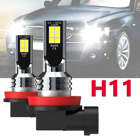 For BMW 328xi 2007-2008,H8/H16/H11 LED Fog Lights Bulbs 3030 12-SMD Super Bright H8/H11 LED Bulbs,12V,6500K,5000Lm,Xenon White