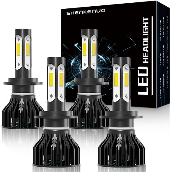 For BMW 330i 2016-2019 LED Headlight Bulbs H7 High Beam and Low Beam 4pc