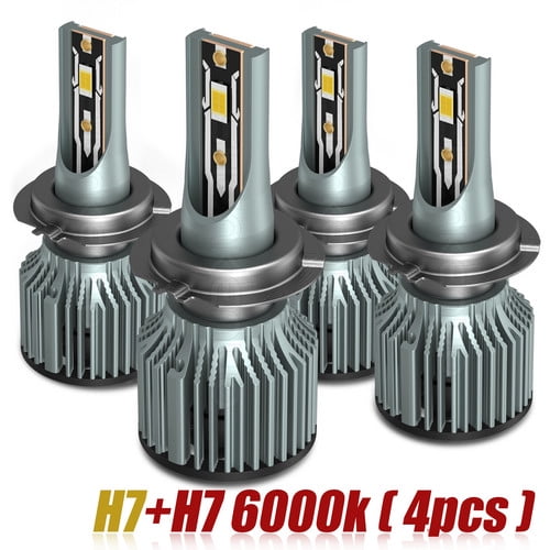 For BMW 330xi 2001 2002 2003 2004 2005 2006 4pcs Bright H7 LED Headlight High Low Beam Bulbs White