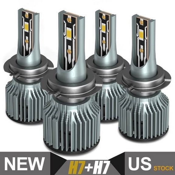 For BMW 340i 2016 2017 2018 4pcs Bright H7 LED Headlight High Low Beam Bulbs White